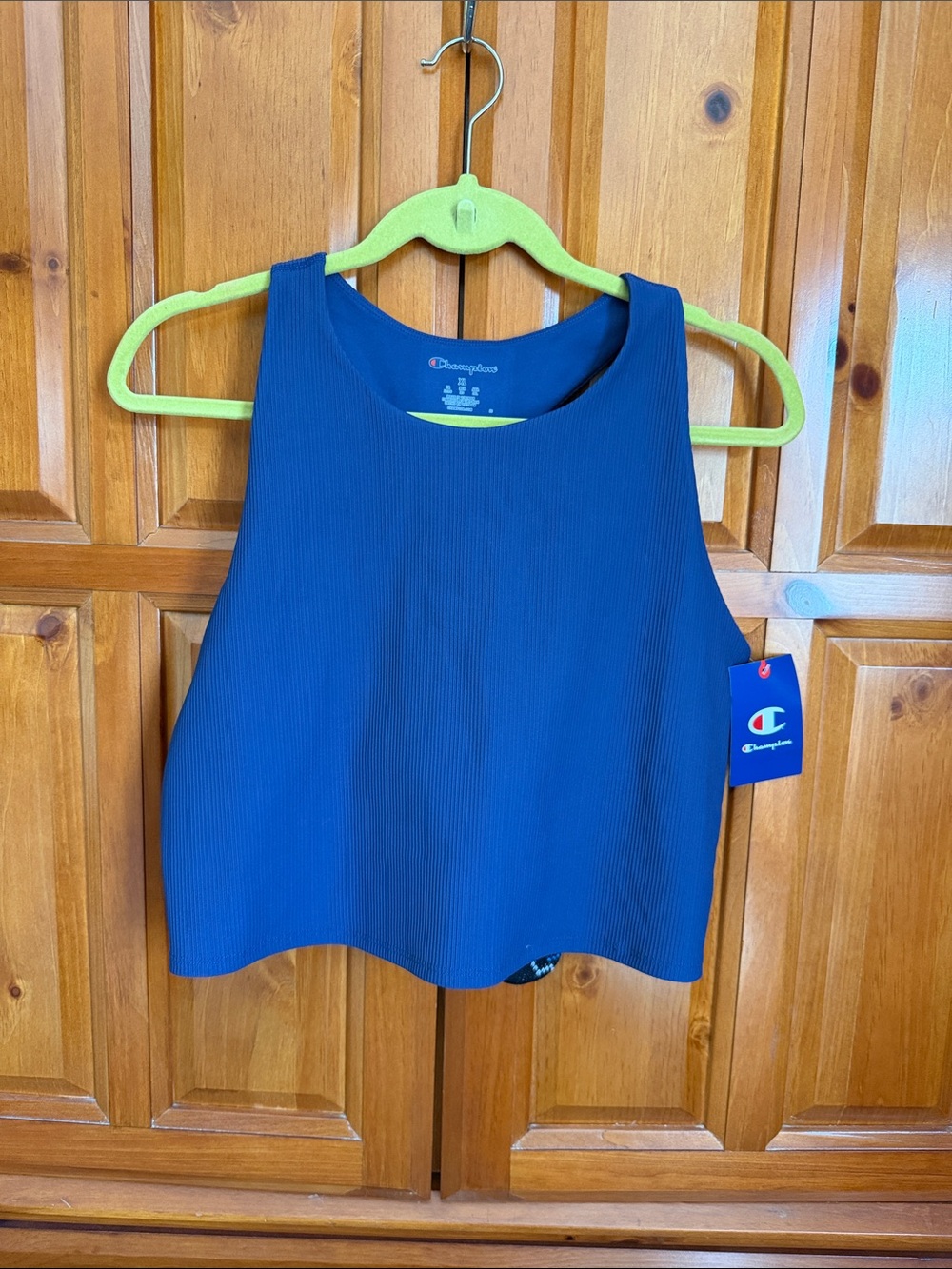 NWT Champion Women's Royal Blue Ribbed Cropped Tank